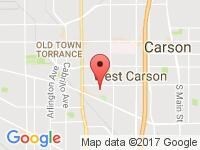 Map of Pacific Motorcars,  LLC at 16828 S. Main street, Gardena, CA 90248