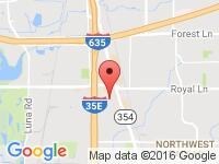 Map of Hebron Auto Sales at 2526 Joe Field. Suite # 14, Dallas, TX 75229