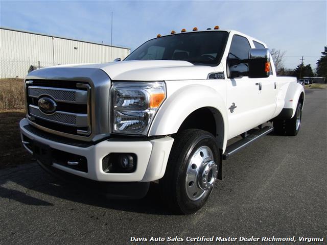 2015 Ford F-450 Super Duty Platinum Pearl White Diesel 4X4 Dually Crew Cab