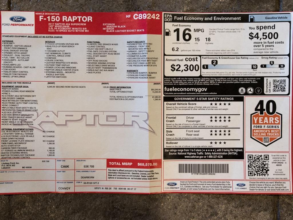 2017 Ford F-150 Raptor - Photo 28 - Springfield, MO 65802