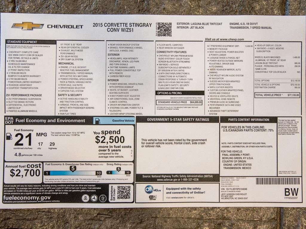 2015 Chevrolet Corvette Z51 3LT Convertible - Photo 43 - Springfield, MO 65802