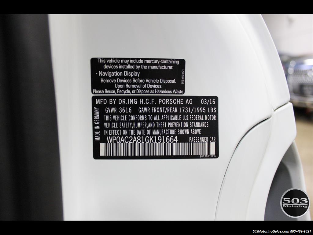 2016 Porsche Cayman GT4; White w/ Full Bucket Seats & 3k Miles! - Photo 12 - Beaverton, OR 97005